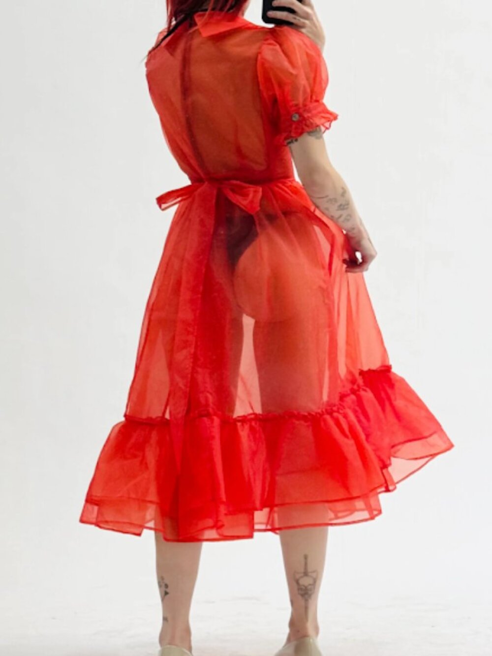 FBC Wendy sheer red dress (size M)